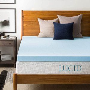Lucid 3 Inch Mattress Topper King - Gel Infused Memory Foam